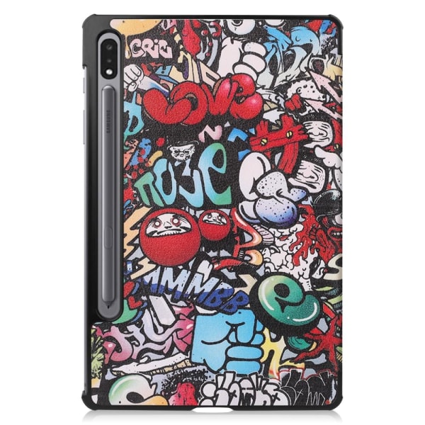 Slim Fit Cover Fodral Till Samsung Galaxy Tab S7 / S8 - Graffiti multifärg