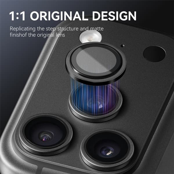 NORTHJO Kameralinsebeskyttelse til iPhone 18 Pro / 18 Pro Max Black