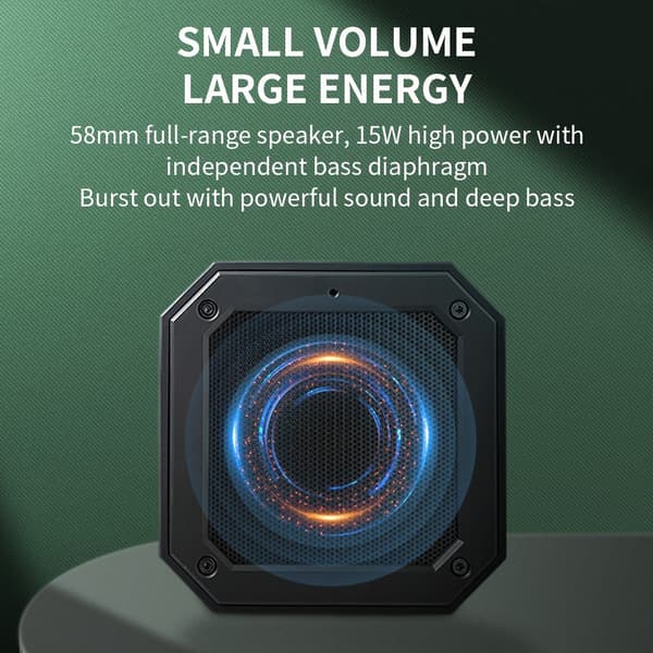 Magnetisk Bluetooth-høyttaler for golfbil, vanntett subwoofer med mikrofon Black