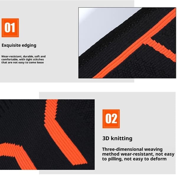1 st. Elastisk stabilt Stöd Knä Knästöd Knäskydd Patella Värme - M - Svart Svart