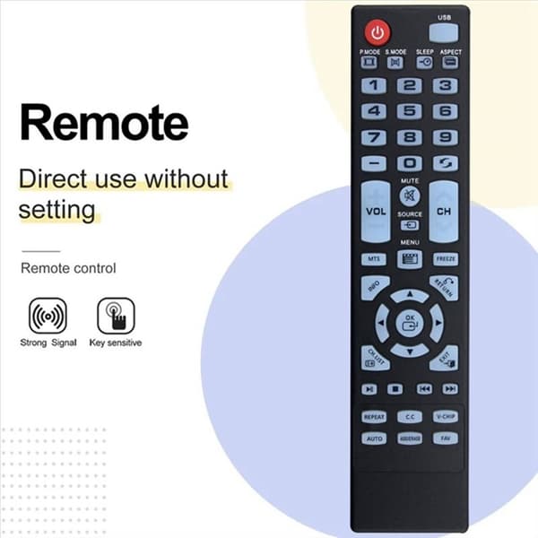 Fjärrkontroll Ersättning för ELEFW248 För Element TV Svart