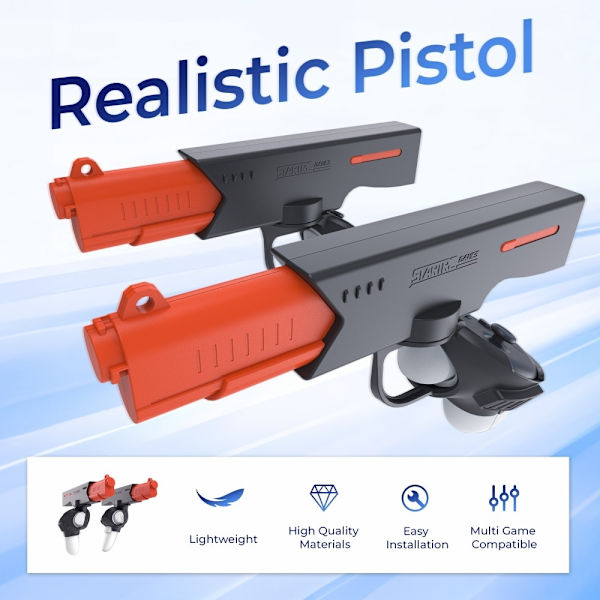 DEVASO For Meta Quest 3 VR Gaming Pistol Skytespillhåndtak Black