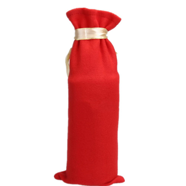 Glögg Vinflaska Dekoration Hållare - Jultomte Red