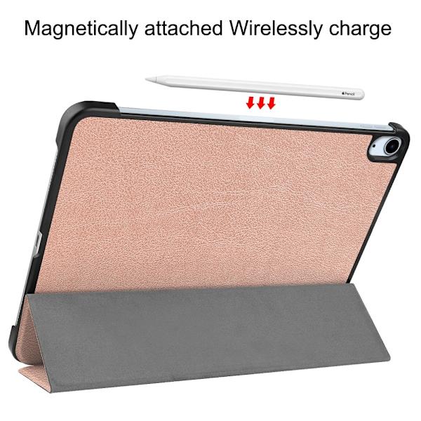 Etui for iPad Air 11 (2024) - Tri-fold Stativ Tablettdeksel - Roségull Pink gold