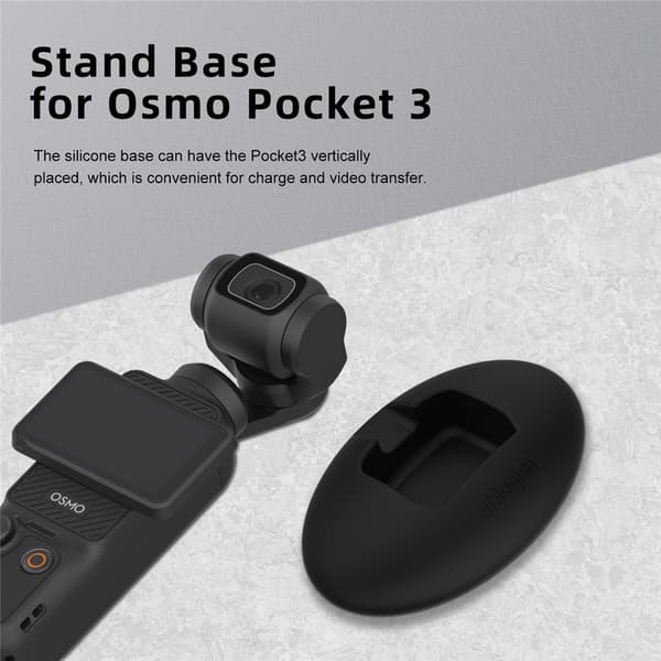 AMAGISN Silikonbase for stativholder til DJI Osmo Pocket 3 kamera, selvklebende Black