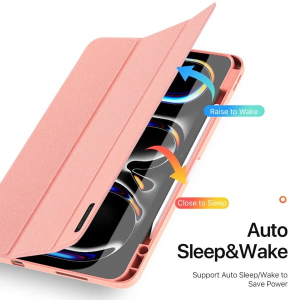 DUX DUCIS Domo iPad Pro 13 (2024) Tri-fold Stativ - Rosa Pink