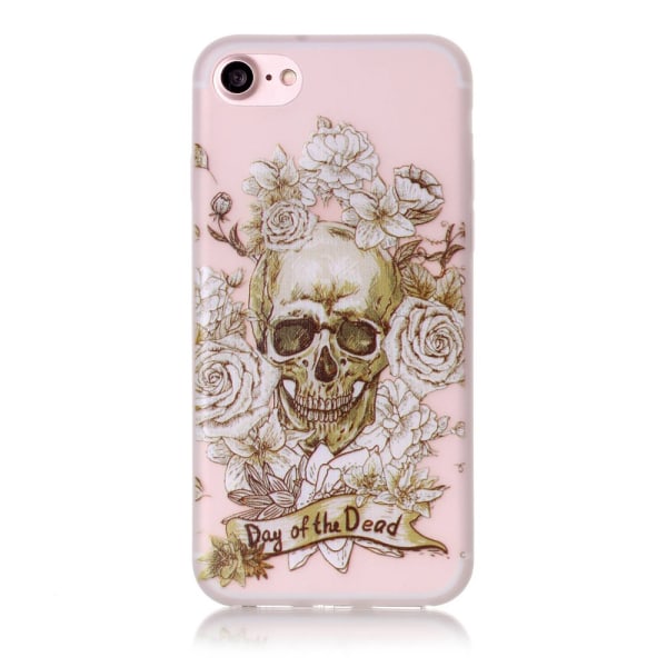 iPhone 7 4,7" Skal Glow in the dark - Day of the Dead Purple