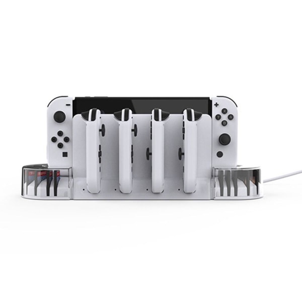 Nintendo Switch / Switch OLED Laddningsställ Laddningsdocka Håll Vit