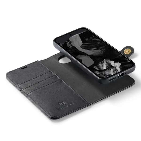 DG.MING 2 i 1 Plånboksfodral till Google Pixel 9 Pro XL Svart