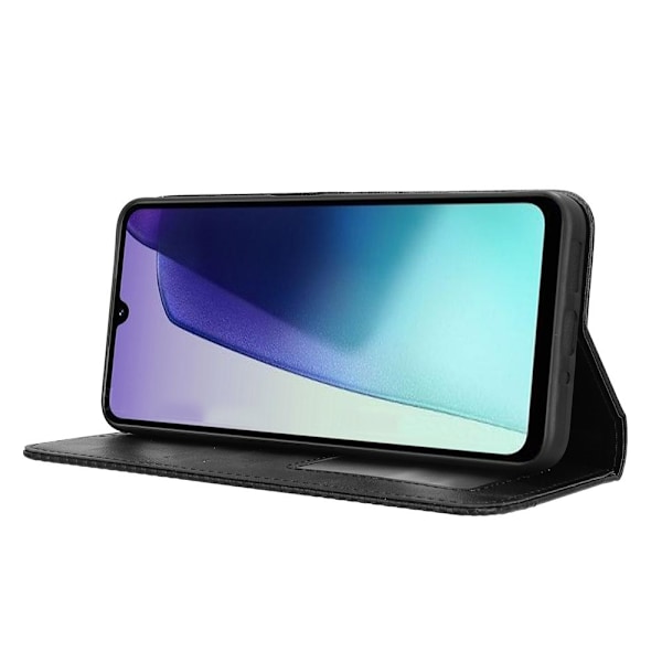 Etui med lommebok og stativ for Xiaomi Redmi 14C - Retro, svart Black