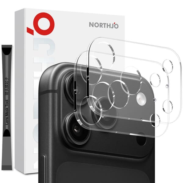 NORTHJO 2 stk Kameralinsebeskytter til iPhone 18 Pro Max Transparent