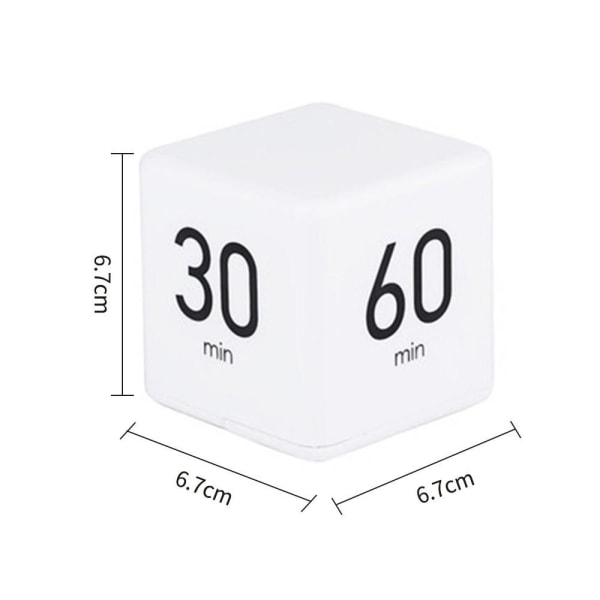 Tidtagarur Digital Timer Countdown Alarm 15-20-30-60 Minuter Vit