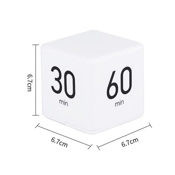 Timer Klokke Digital Timer Nedtellingsalarm 15 - 20 - 30 - 60 minutter White