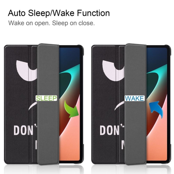 Xiaomi Pad 5 Stand Slim Fit Cover Sleep / Wake - Don't Touch Me Black