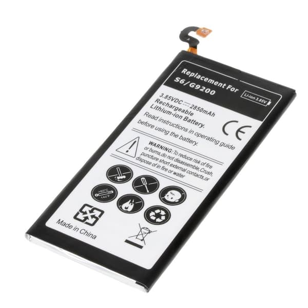 2550mAh litiumioniakun vaihto Samsung Galaxy S6 G920: lle Black