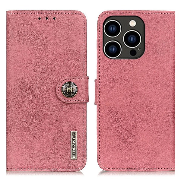 KHAZNEH For iPhone 15 Pro Max Wallet Stand Case - Pink Pink