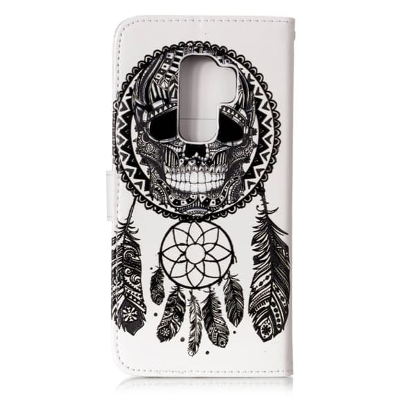 Samsung Galaxy S9 Plus Lompakkokotelo - Skull Dream Catcher Multicolor