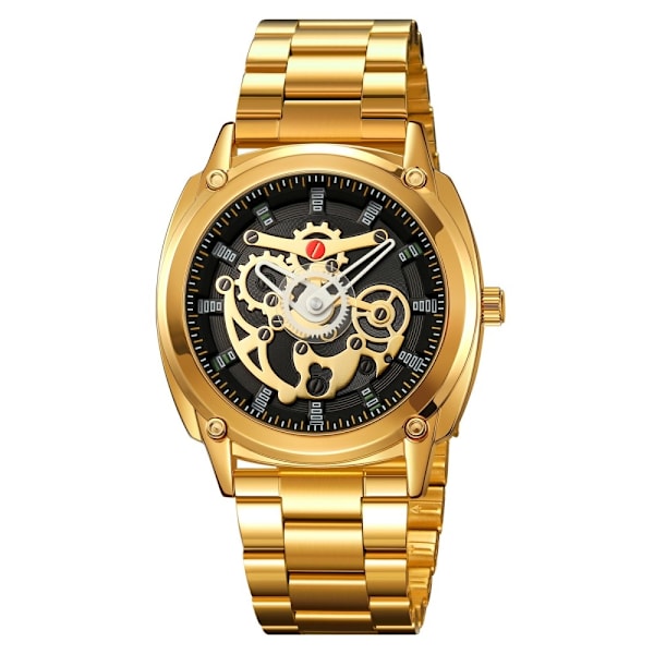 SKMEI Herr Mechanical Armbandsklocka Klocka Quartz Stålrem - Guld Guld