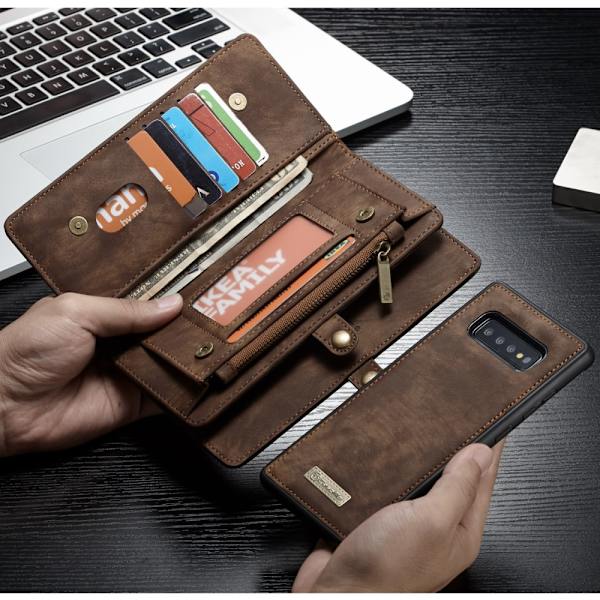 Samsung Galaxy S10 CASEME Aftagelig 2-i-1 etui - Brun Brown