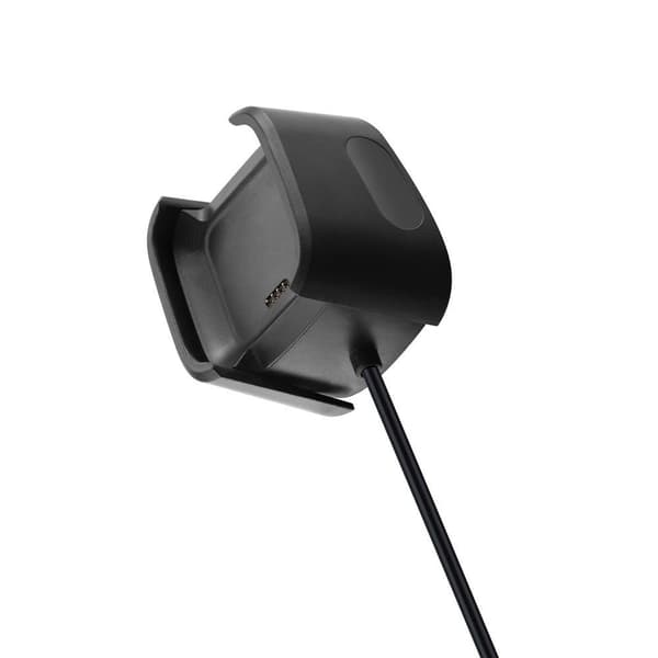 1.0M USB - opladningskabeldockestativ til Fitbit Versa 2 - Sort Black