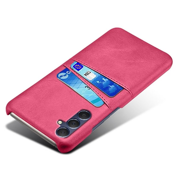 Samsung Galaxy A15 KSQ Pu-nahkapäällysteinen kuori kova kotelo Dark pink