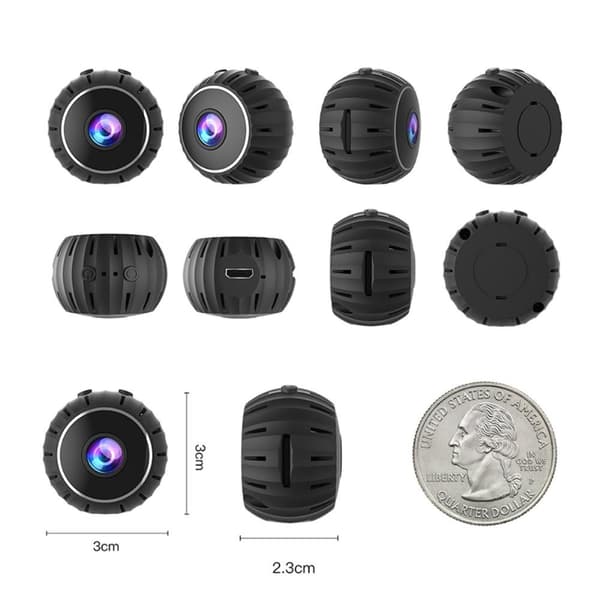 X10 Mini Kamera Camera Wireless Wifi IP Home Security Cam HD 1080P Svart