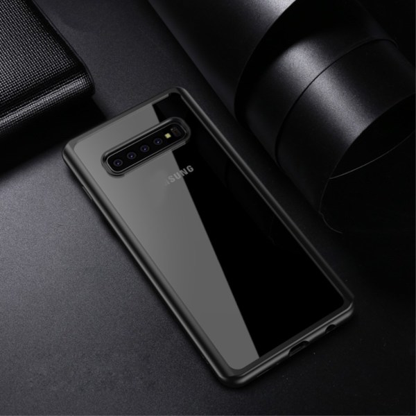 IPAKY Clear Hybrid Case for Samsung Galaxy S10 Plus - Black Black