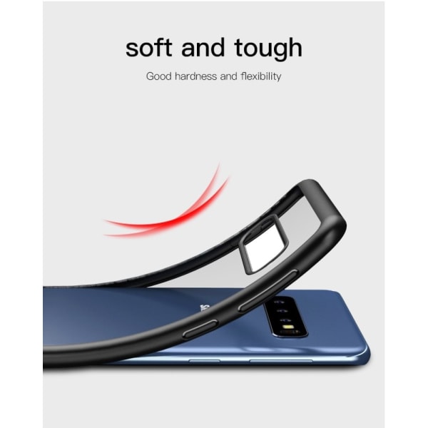 IPAKY Clear Hybrid Case for Samsung Galaxy S10 Plus - Black Black