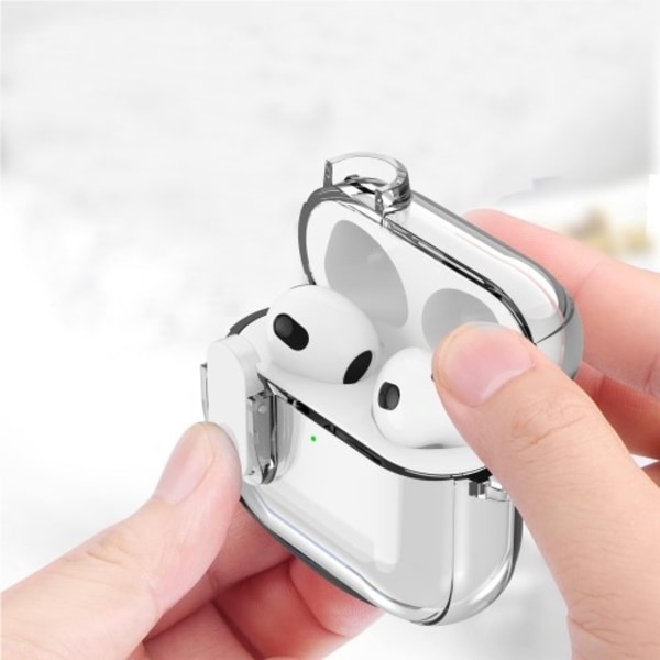 AirPods 4 -kuulokekotelolle Snap Switch jääkristallikirkas kuori - läpinäkyvä Transparent