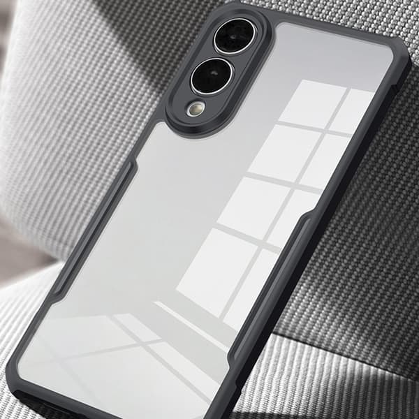 XUNDD For Samsung Galaxy S25 Edge Deksel Støtsikkert TPU + Akryl Bakdeksel Transparent