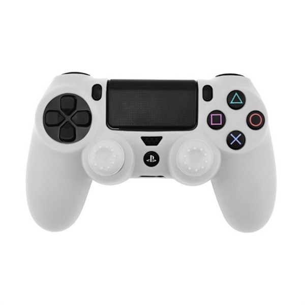 Etui for Sony PlayStation 4 Pro Slim PS4 Anti-Skli Silikon Skin Cover - Hvit White