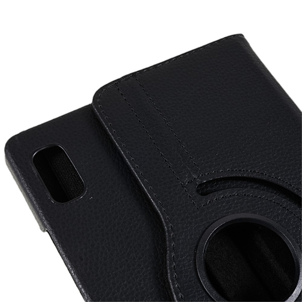 Litchi Taske Roterende Stativ Lenovo Tab M9 Black