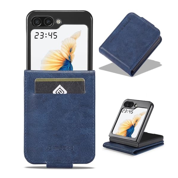 LC.IMEEKE Telefonlommebokdeksel med støtteben til Samsung Galaxy Z Flip8 Blue