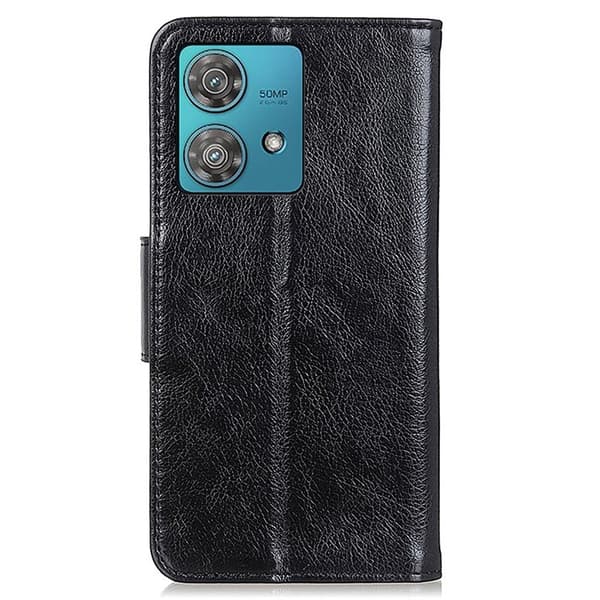 Motorola Moto G84 Plånboksfodral Textured Split - Svart Svart