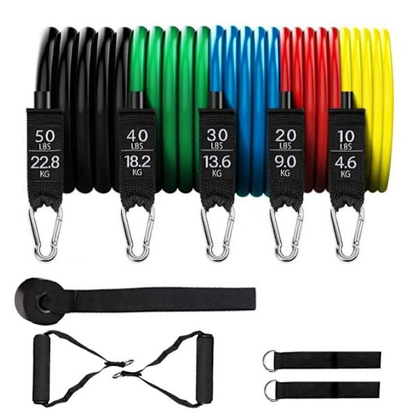 Fitness Puller Resistance Belt Training Elastic Gym Kehonrakennus Black