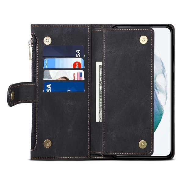 ESEBLE Star Series Til Samsung Galaxy S24 FE Etui med Lynlåslomme Black