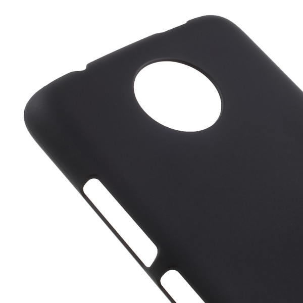 Rubberized Plastic Hard Protective Back Casing for Motorola Moto C - Black Black