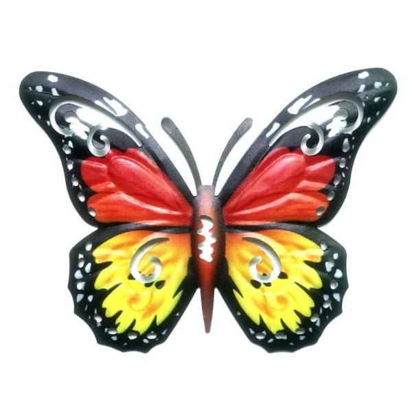 Taide 3D Butterfly Seinäkoriste Puutarha Piha Kodin Koriste - Yellow