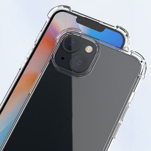 För iPhone 15 Skal Fodral TPU-ram + Akryl Baksida Telefonfodral Transparent