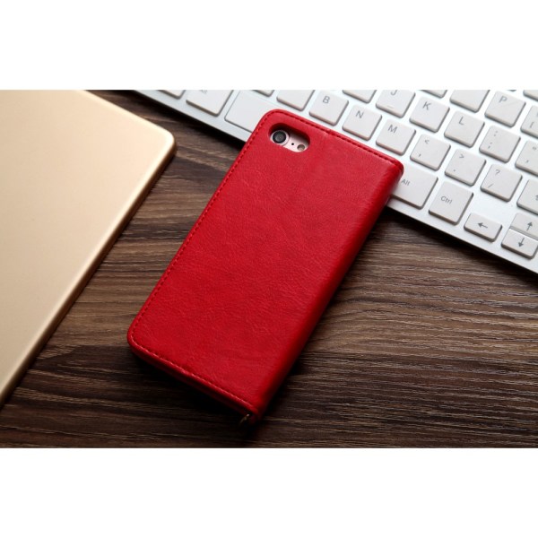 CMAI2 Litchi Wallet Cover til iPhone 7 / 8 / SE (2020) - Rød Red