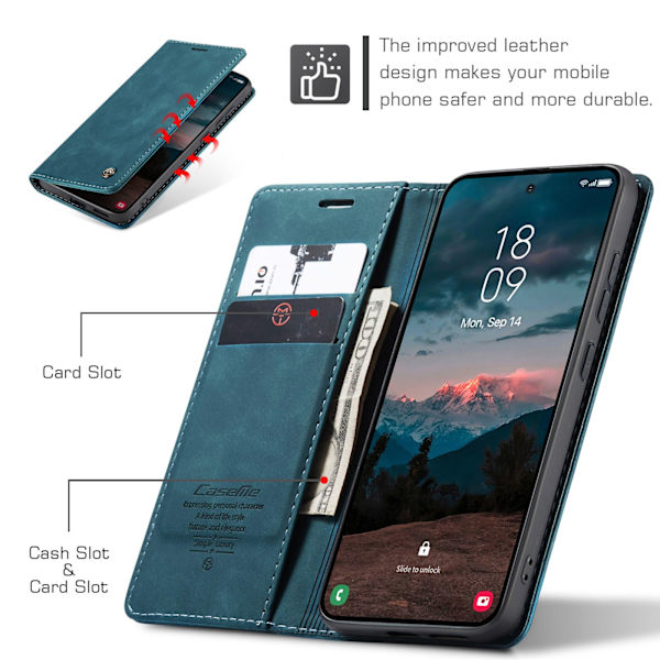 CASEME Plånboksfodral Samsung Galaxy S26 - Blå Blå