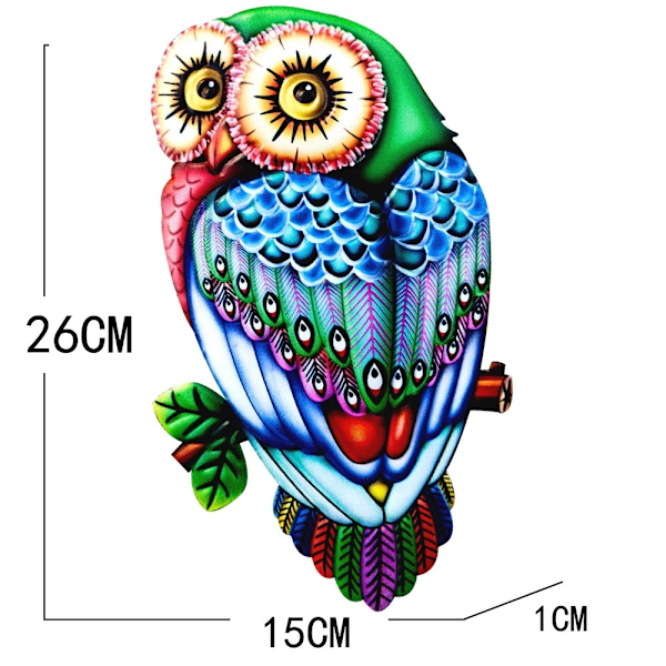 Pöllöseinätarra Puutarhakoriste 26x15x1cm - 2 Multicolor