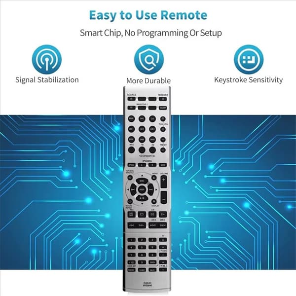 Fjernkontroll erstatning for RAX25 For Yamaha Sound Receiver Grey