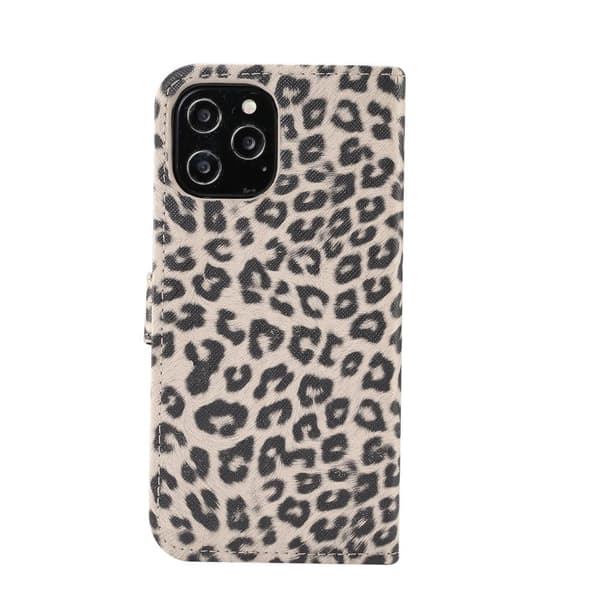 Leopardikuvioinen lompakkokuori iPhone 12 Pro Maxille - Keltainen Yellow