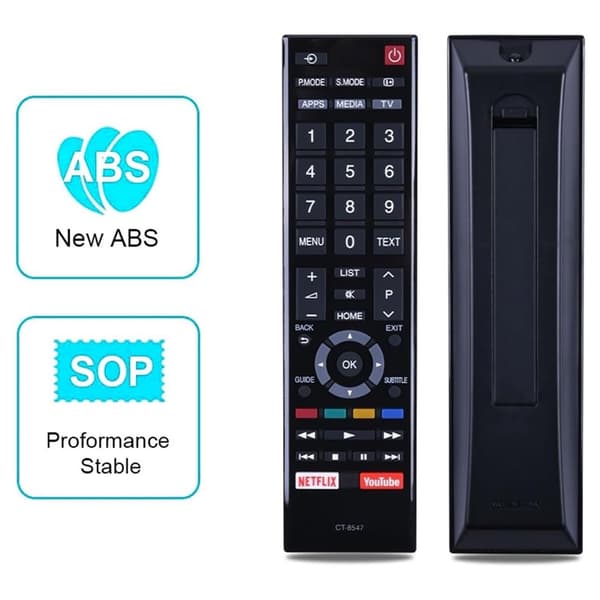 Fjernkontrollerstatning for CT-8547 For Toshiba TV Black