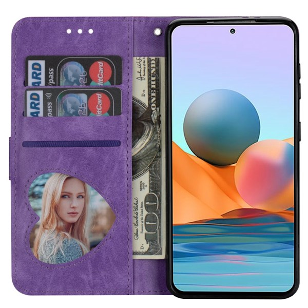 För Samsung Galaxy A56 5G Ställbart Glitterfodral med Dragkedjeficka - Purple Lila
