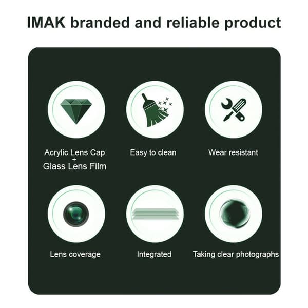 IMAK För Redmi Note 14 Pro 5G kamera linsskydd härdat glas linsfilm Svart