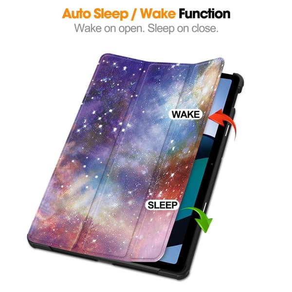 Xiaomi Redmi Pad SE Stativ Slim Fit Deksel Sleep / Wake - Space Multicolor