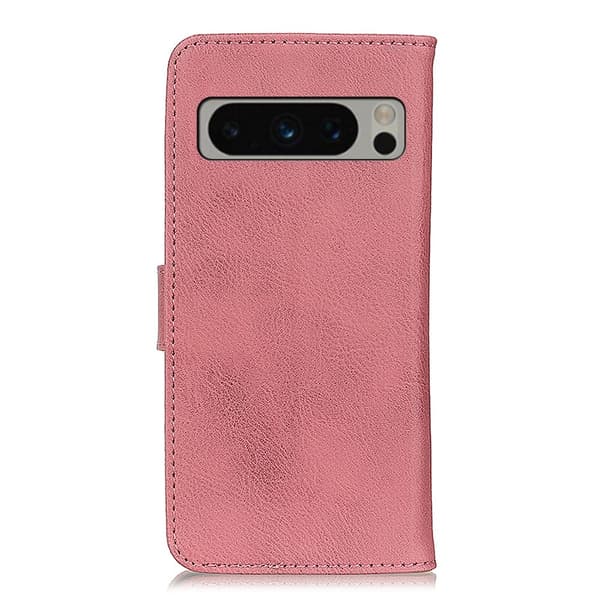 KHAZNEH Lommebok Stativ Etui For Google Pixel 8 Pro Pink