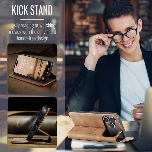 CASEME Retro lompakkokotelo iPhone Air Black